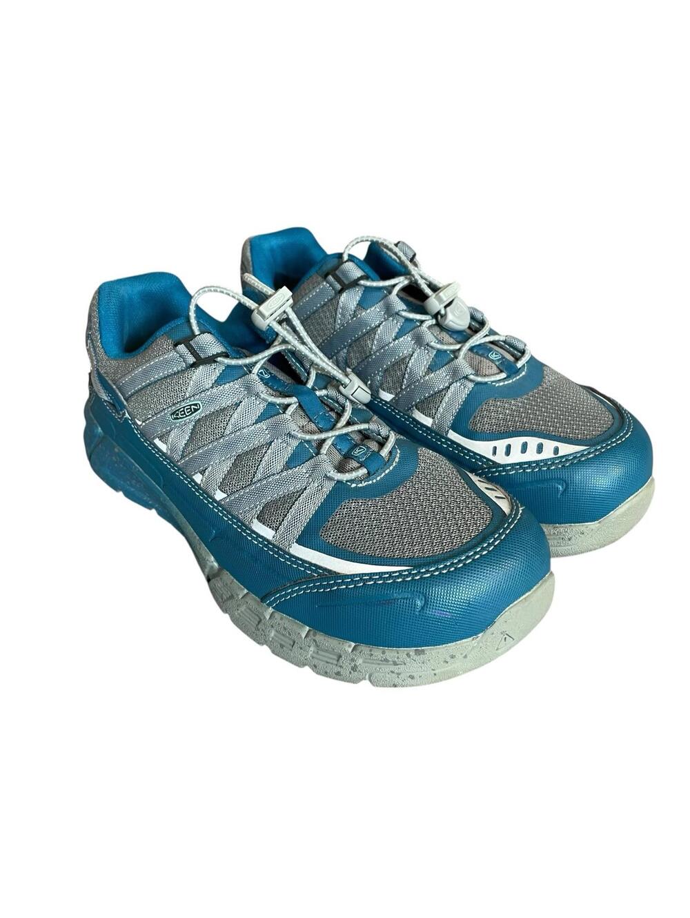 KEEN Asheville aluminum toe ESD Safety Shoes in Ink Blue and Gargoyle 9M
